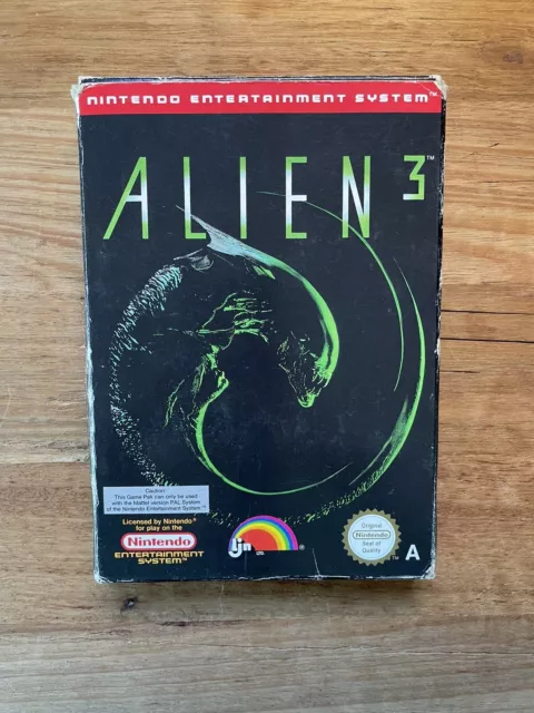 Boxed Nintendo Entertainment System NES Alien 3 - Inc Manual & Poster - PAL