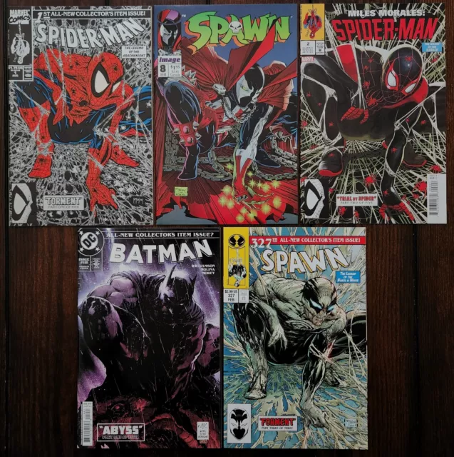 SPIDER-MAN 1 (1990) - Homage covers by McFarlane, Bogdanovic, Hans, NM/NM+