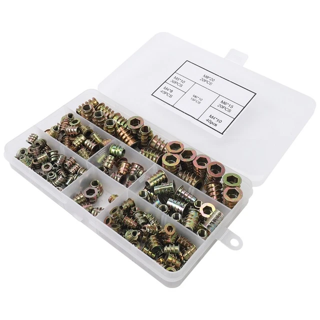 Threaded Inserts Nuts, Wood Insert Assortment Tool Kit, M4/M5/M6/M88850