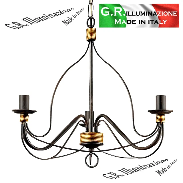 Lustre Classique Fer Forgé 8 Lumières – Blanc Nuancé Or, Perles De Cristal, Cora