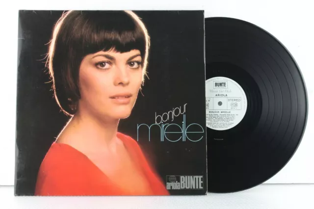 12" LP - MIREILLE MATHIEU - Bonjour Mireille - Klapp-Cover & Foto-Inlet - Bunte