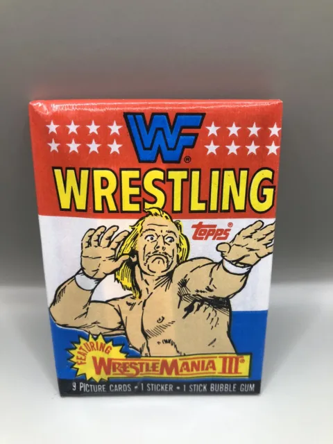 1987 Topps WWF Trading Cards (1) Sealed Pack - WWE WrestleMania III - Hulk Hogan 2