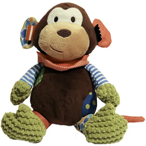 Rosewood Chubleez Mitchell Monkey Squeaky Puppy Plush Small Medium Dog Chew Toy