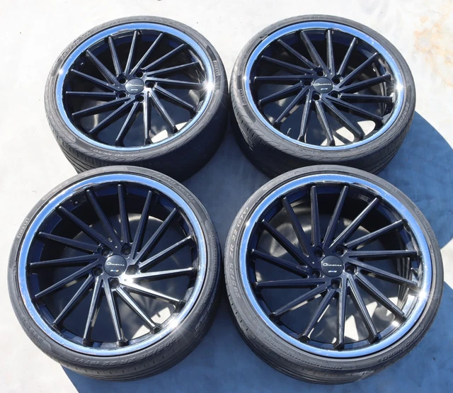 2010-2015 Camaro SS GIOVANNA SPIRA FF 22x10.5 & 22x9 Black Wheels 22" Rims USED