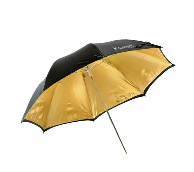 Paraguas flash reflectante de estudio Kood Brolly 43" / 109 cm negro / dorado