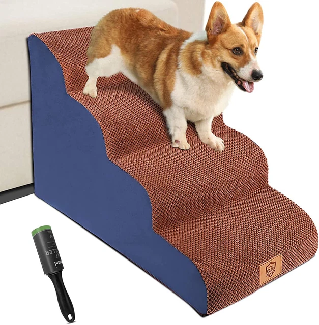 Escaleras para perros MASTERTOP, escalera de espuma para mascotas de 4 pasos, rampas de espuma de alta densidad para perros, no