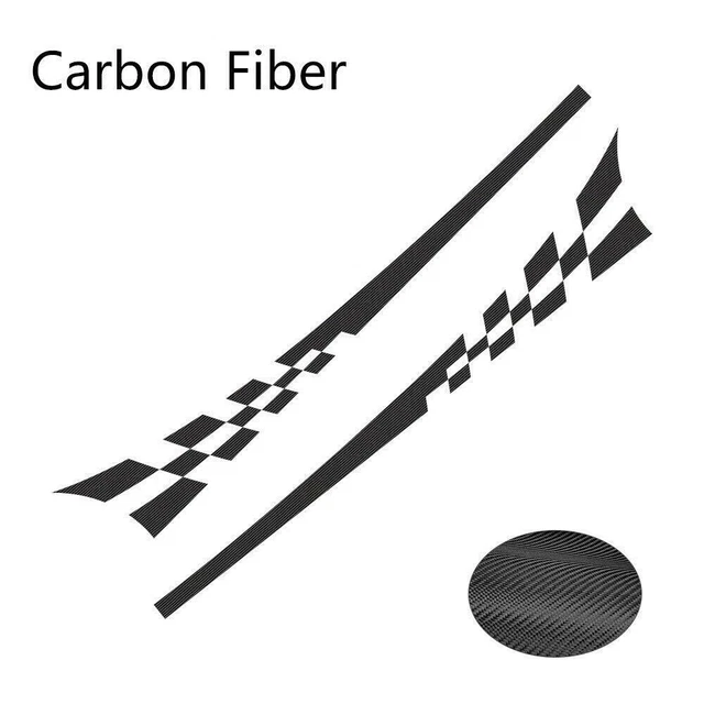 Car Stickers Race Stripes Both Sides Camouflage Decals Vinyl Body Sticker 2Pc