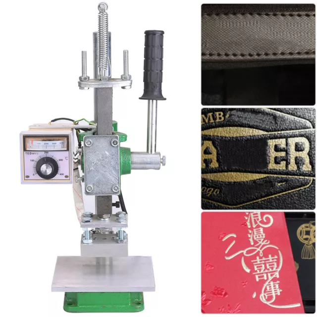Hot Foil Stamping Machine Leather Craft Pressing Manual Heat Press Tool Kit ▷