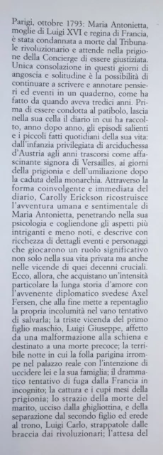 IL DIARIO SEGRETO DI MARIA ANTONIETTA Carolly Erickson edizioni Mondolibri 2007 3