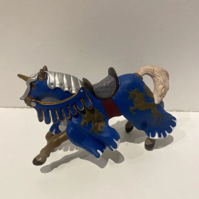 Papo 2006 Blue Dragon King Medieval Knight Horse PVC 12cm x 8cm Figure