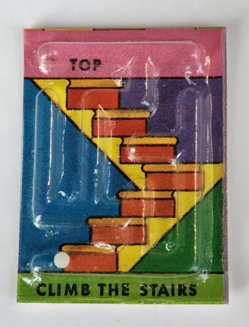 1973 Vintage Premium Cracker Jack Prize Climb the Stairs Game Puzzle Toy