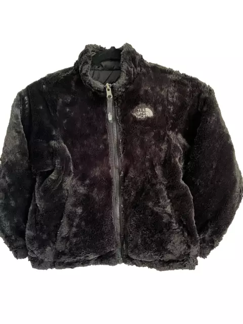 The North Face Girls XS Size 6  Black Reversible Mossbud Jacket Coat NEW $120