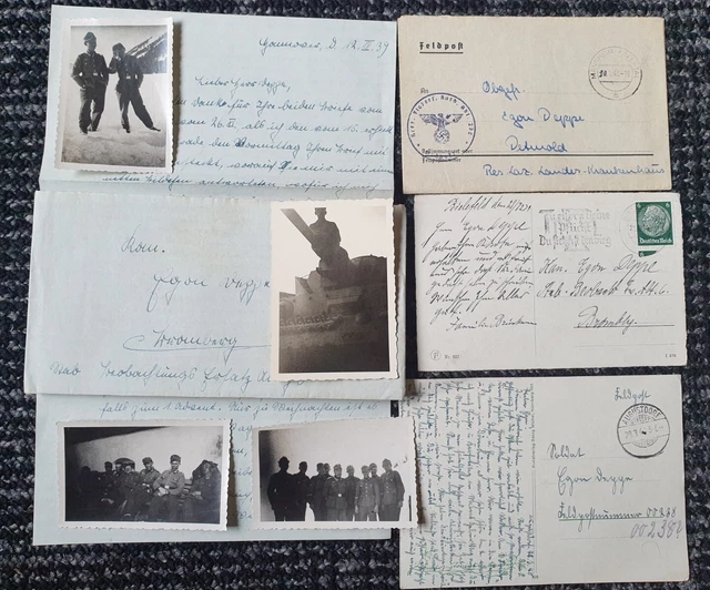 Ww2 Display Lettering ORIGINAL GERMAN WW2 Soldiers Letters And Photographs Postcard/postkarte ...