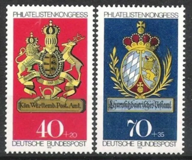 BUND Nr.766/67 ** Marken aus Block Nr.9 Briefmarkenausstellung 1973, postfrisch