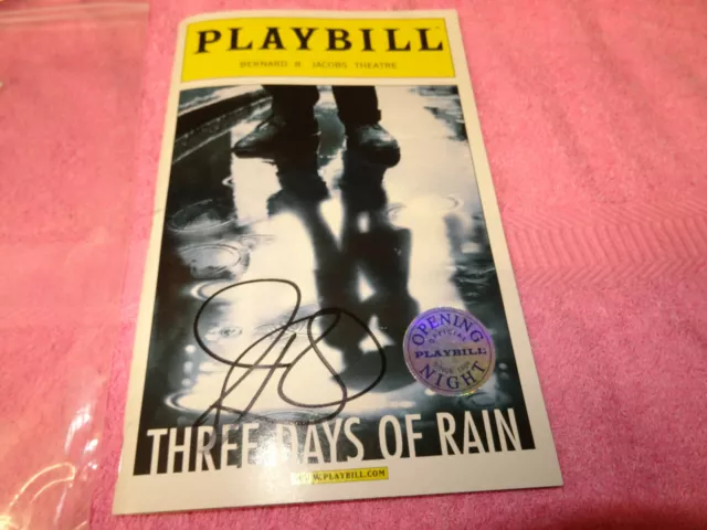 THREE DAYS OF RAIN Paul Rudd, Bradley Cooper, Julia Roberts Signed Playbill