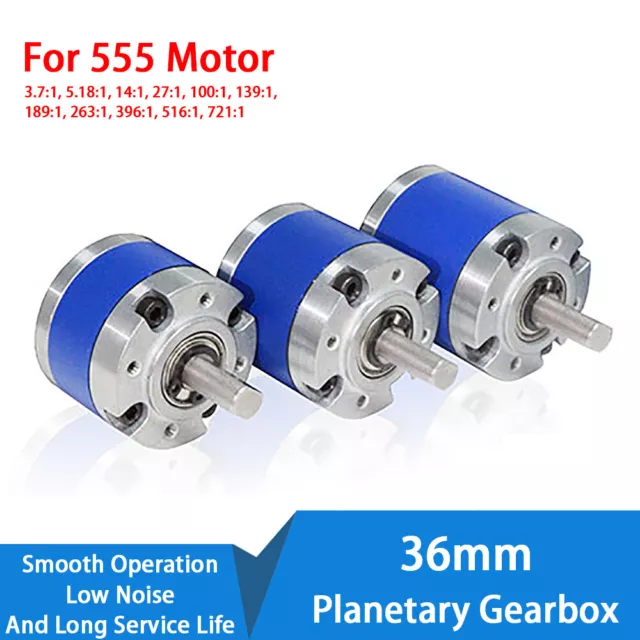 36mm Planetary Reduction Gearbox Gear Speed Reducer For 555 Motor Large Torque