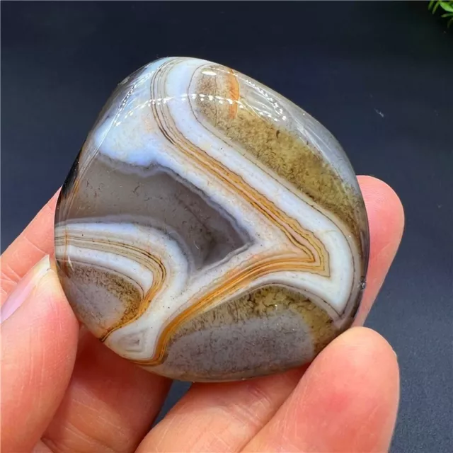 1 pc Natural wrapped silk agate hand pie polished crystal quartz ornaments  60g