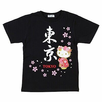 Sanrio Shop Limited Hello Kitty T-shirt Black Sakura Series Size M