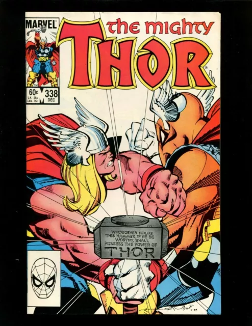 Thor #338 VF+ Simonson 2nd & Origin Beta Ray Bill 1st Agnar Loki Lorelei Balder