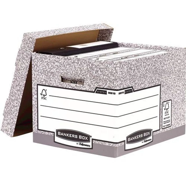 Fellowes Fellowes Bankes Box System Standad Stoage Box Boad Gey (Pack 10) 00810-