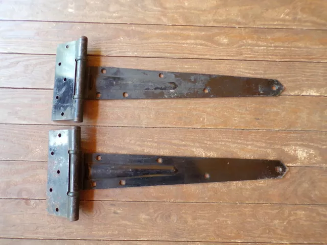 2 Large Stanley BB1458 Hinges Barn Door Cabin Shed Gate Rustic Strap Hinges