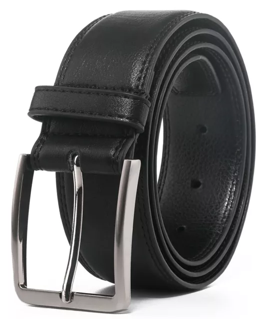 Men's Leather Dress Belt with Single Prong Buckle Belts for Men,1.5 inch Wide