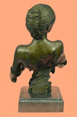 Art Deco/Nouveau Black African Woman Female Singer Bronze Sculpture Home Figure 3