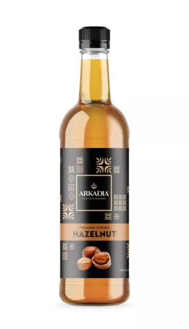 Arkadia Hazelnut Premium Flavoured Sweet Syrup, 750ml