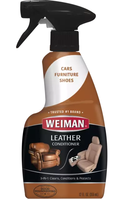 WEIMAN  LEATHER CLEANER & CONDITIONER FOR CARS, FURNITURE, SHOES, BAGS 355ml