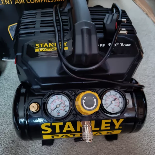 Fast Filling Ultra Silent 59Db Compressor 1hp 8L Stanley Fatmax Ex Display Porta