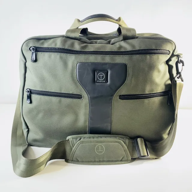 Tumi Tech Pass Adventure T3 Deluxe Portfolio Briefcase Bag Messenger 57517 GRY