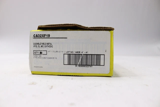 (15-Pk) nVent Erico Cadweld Welding Cap Copper Oxide and Aluminum CA32XF19