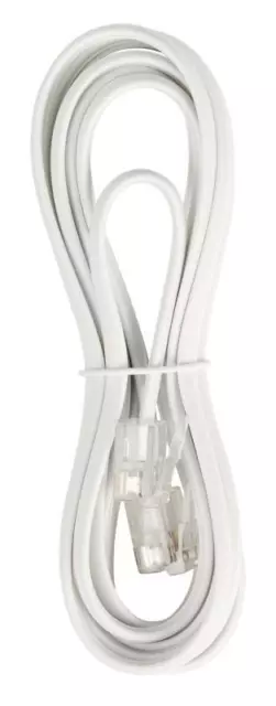 Câble de télécommunication à connecteur rj11 mâle vers rj11 mâle 10,0 m blanc