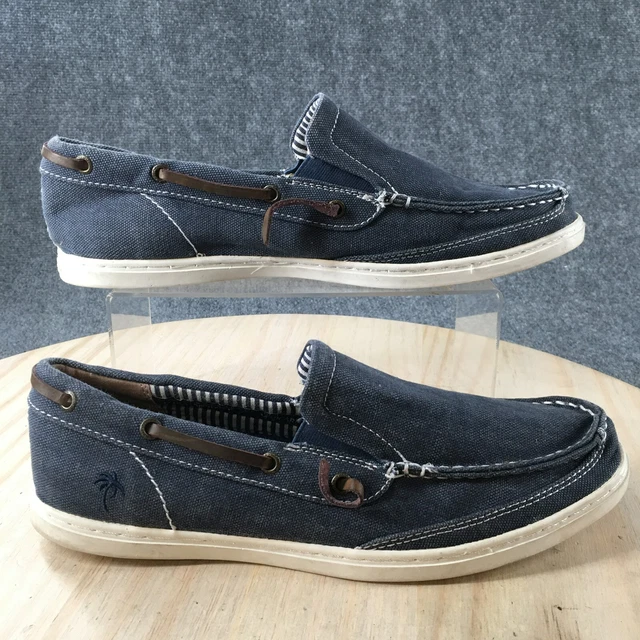 MARGARITAVILLE SHOES MENS 12 Dock Boat Blue Canvas Slip On Comfort