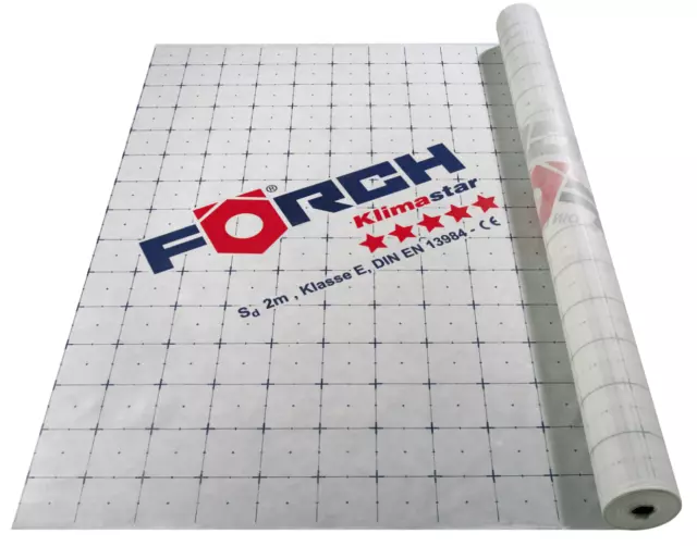 Förch freno de vapor bloqueo de vapor lámina de freno de vapor SD2 KLIMASTAR abrazadera climática 75m2