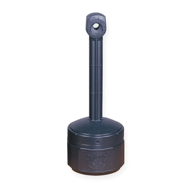 JUSTRITE 26806D Cigarette Receptacle,1 gal.,Black