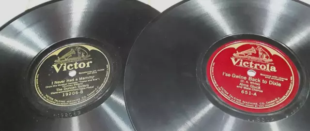 Lot of 1920s MINSTREL BLACK AMERICANA 78 rpm RECORDS Duncan Sisters Alma Gluck
