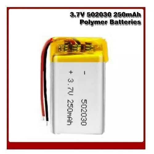 MINI BATTERIA RICARICABILE LITIO POLIMERO 3.7V 200 250 mAh 502030