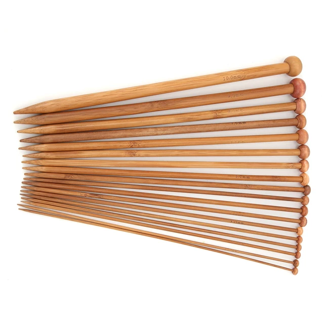 36 Aiguilles à Tricoter DIY En Bambou Carbonisé à Pointe Unique Pour Filets De L