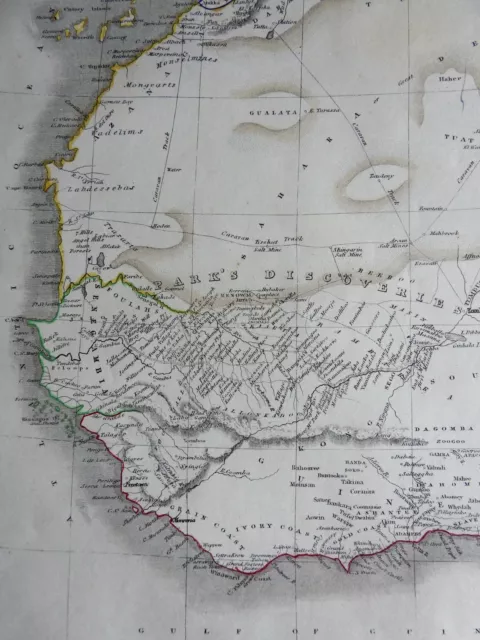 West Africa Morocco Algeria Guinea Sahara Desert 1846 scarce map 3