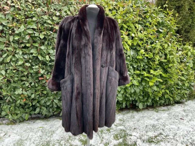 PELZ PELZMANTEL LUXUS NERZMANTEL SWINGER  Mantel Echt Pelz Jacke