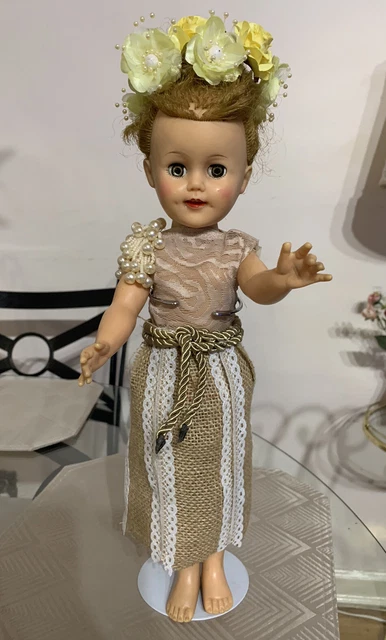 Vtg Shirley Temple Doll, 17” Made by Ideal in 1950's, Original