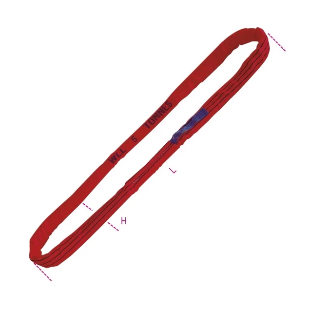 Robur 8178 3M 5T Sollevamento Rotondo Fionda Con Rinforzato Occhi (Rosso)