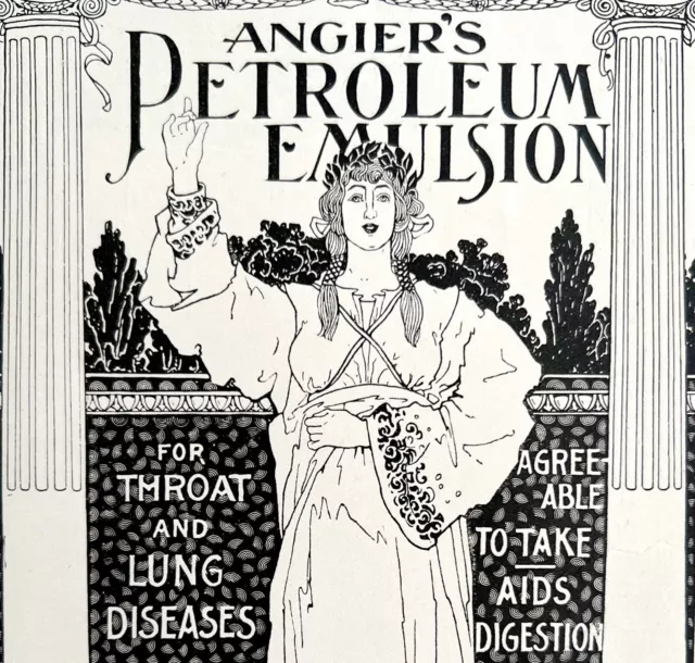 Angiers Petroleum Emulsion 1897 Advertisement Victorian Quack Medicine DWKK9