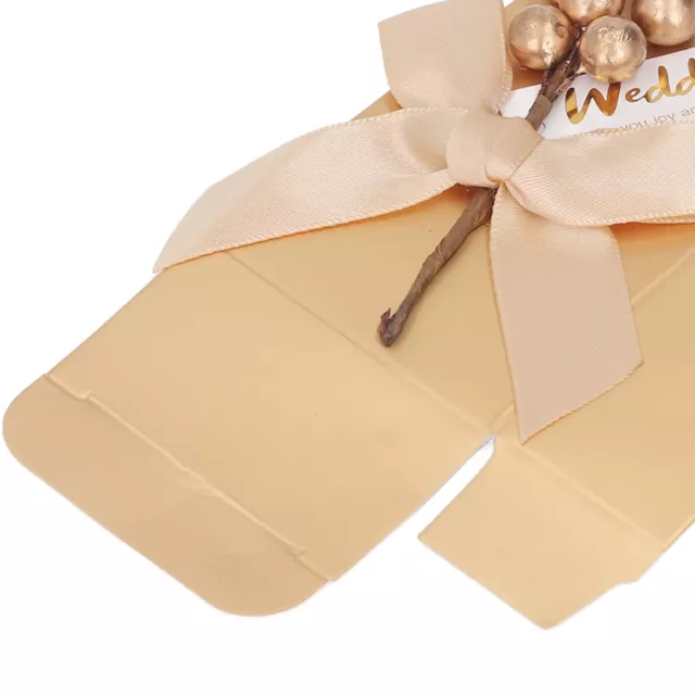 (Gold Ribbon) Gift Box Set Gold Gift Box Easy To Use For Modern Wedding