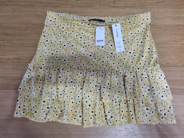 Mustard check skirt clearance asda