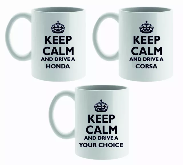 Personalised Ceramic Mug – Keep Calm And Drive Vehicle Design