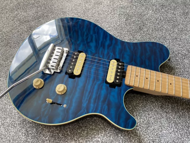Sterling by Music Man AX3 SUB Axis 2010s - Trans Blue