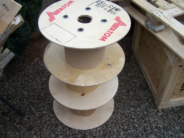18 - 20 Inch Wooden Cable Drum Reel Plywood Project Table Industrial  Worcester £10.50 - PicClick UK