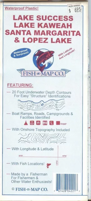 Fish-n-Map Co. LAKE SUCCESS KAWEAH SANTA MARGARITA LOPEZ California